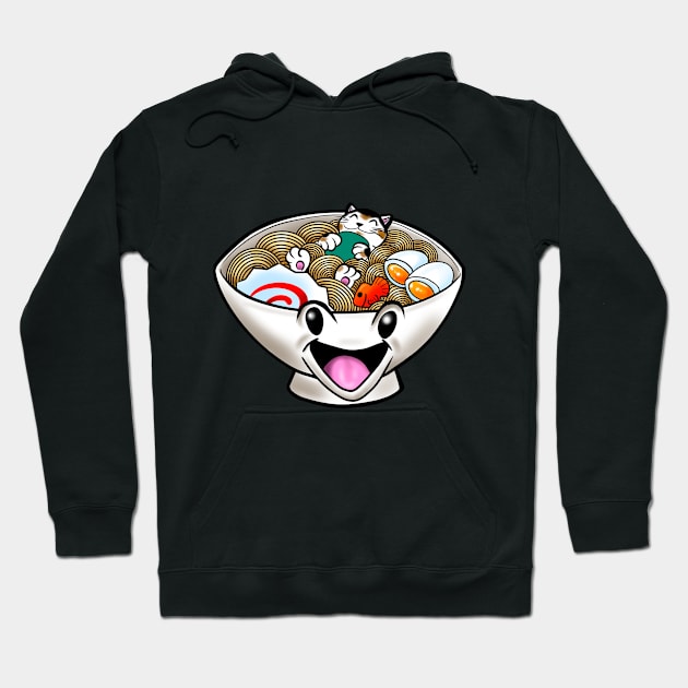 Toon Neko Ramen Hoodie by Tattoocesar